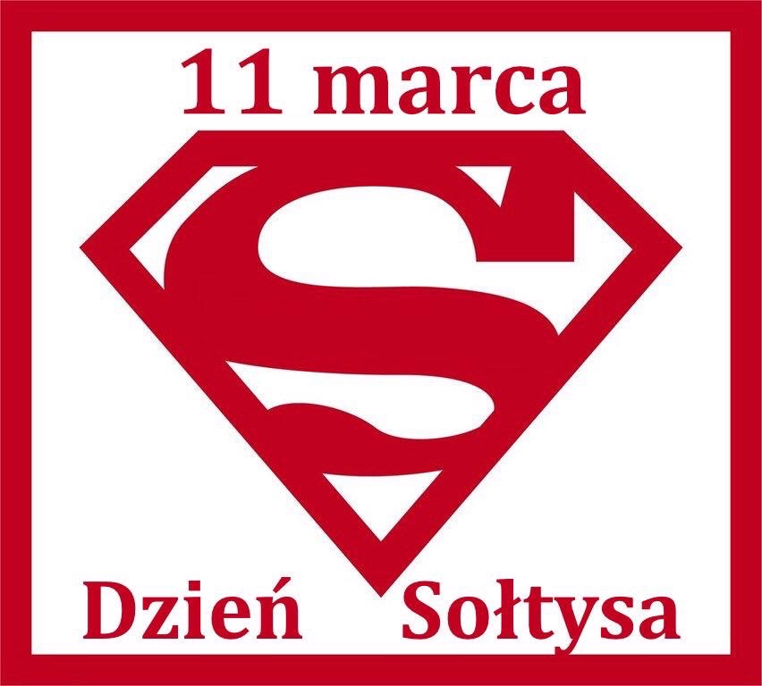 Plakat ze znaczkiem super man 11 marca